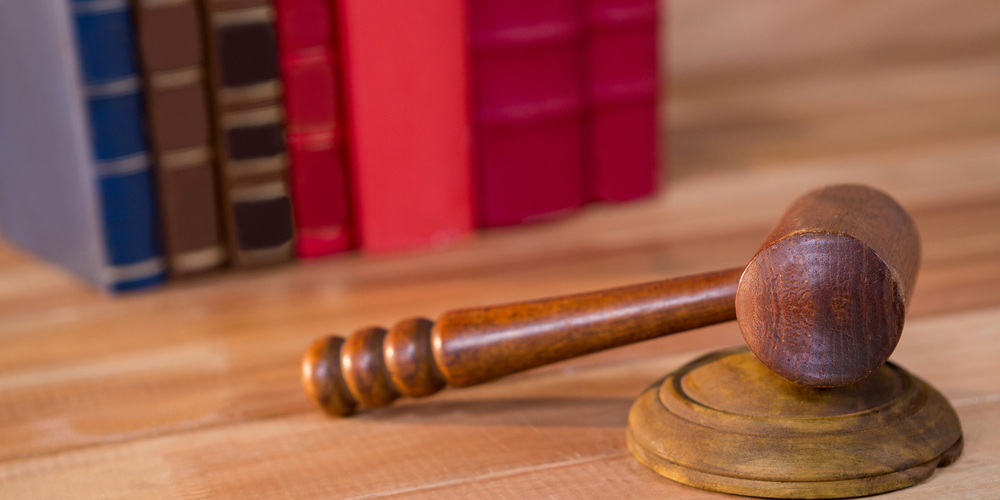 Close-up of judges gavel